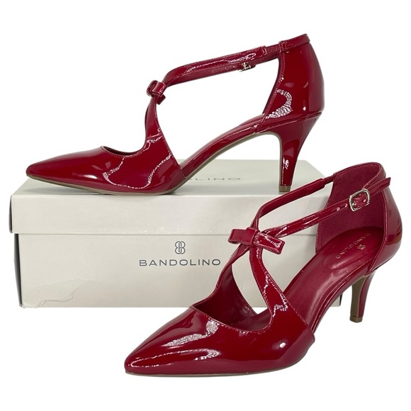 Bandolino Shoes - Bandolino Zeffer3 Red Patent Leather Womens Heels Size 8.5M